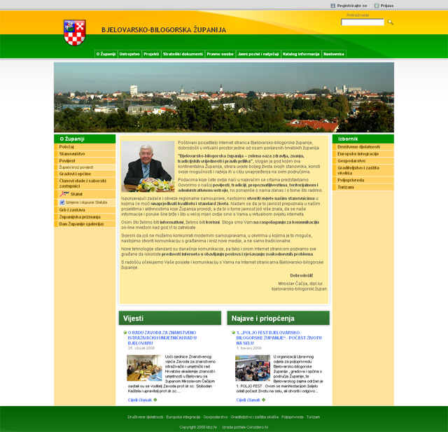 Web portal Bjelovarsko-bilogorske županije